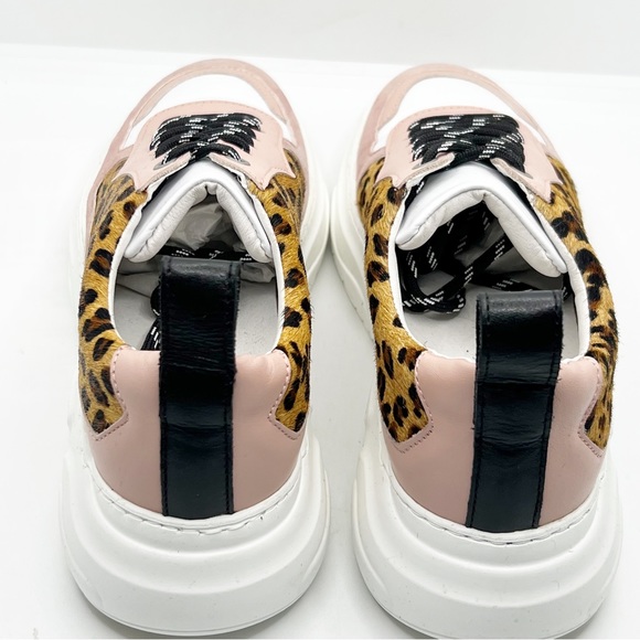 Hush Bennett Trainers Pony Hair Leopard Print Pink& White Size 36 UK 3 - Picture 5 of 9